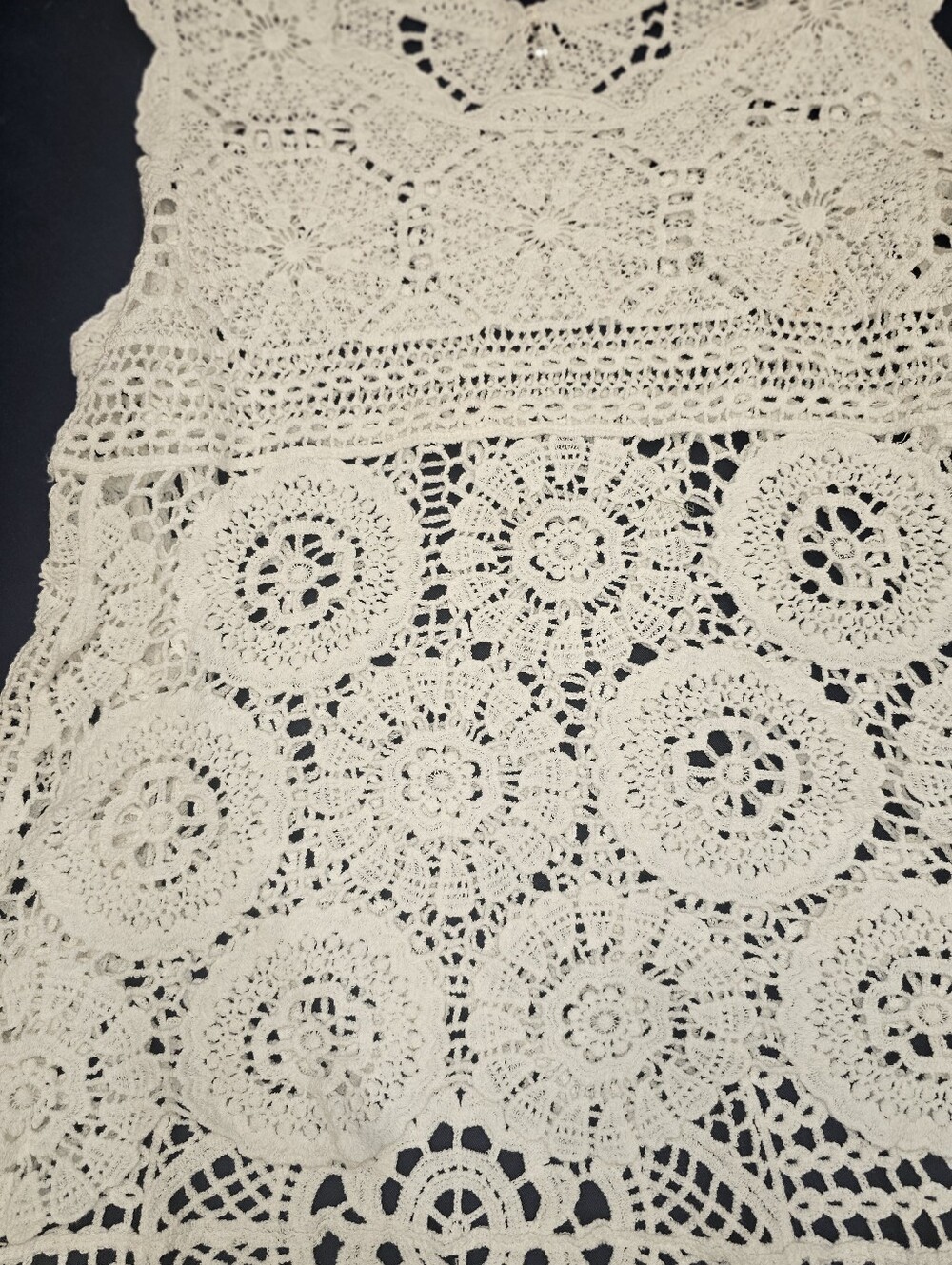 White Crochet Lace High-Low Tank Top-nwot - Picture 5 of 5